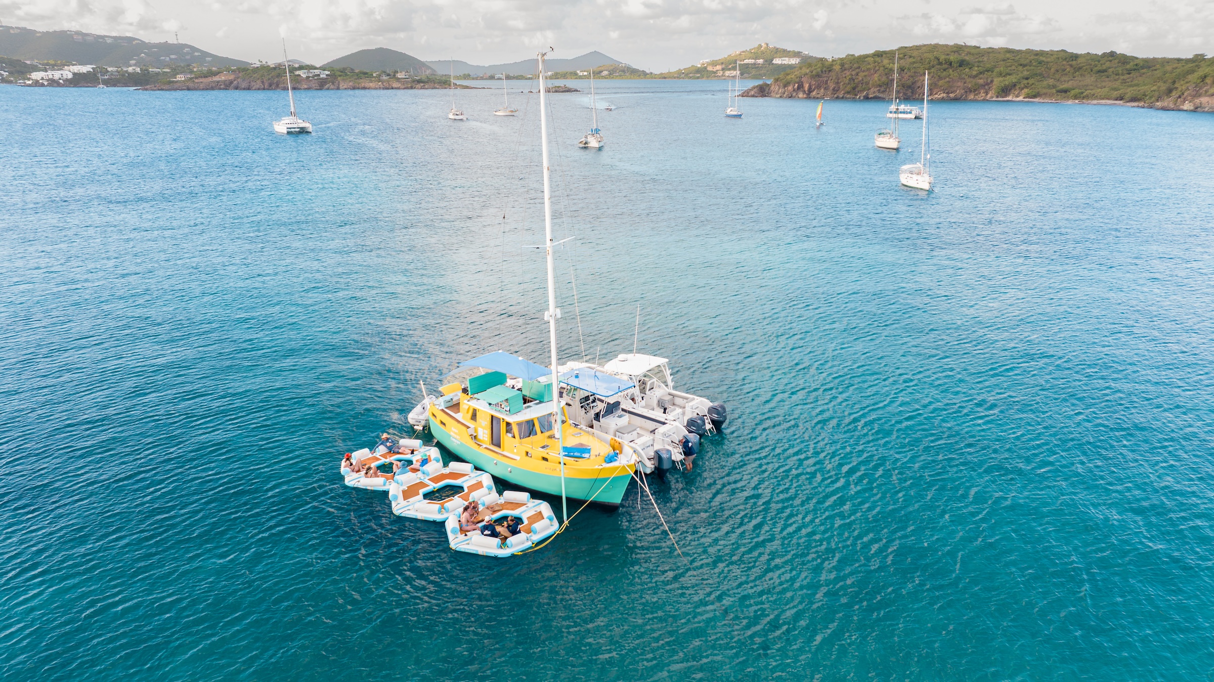 bonus time boats at pizza pi st thomas st john usvi